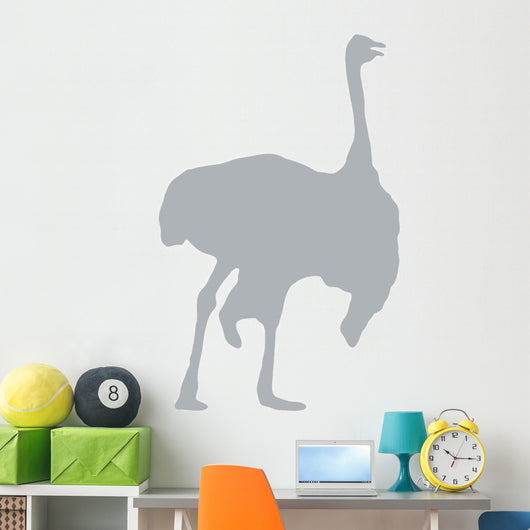 Grey Male Ostrich Wall Decal