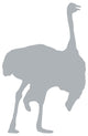 Grey Male Ostrich Wall Decal