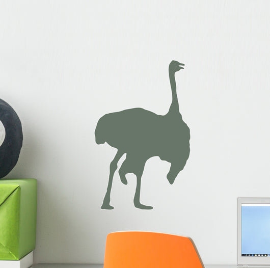 Green Male Ostrich Wall Decal