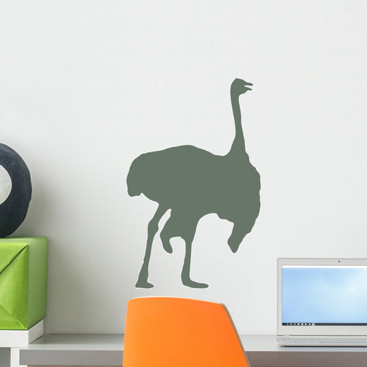 Green Male Ostrich Wall Decal
