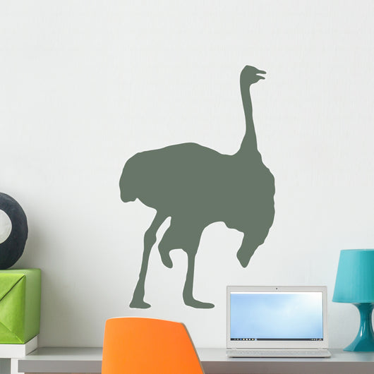 Green Male Ostrich Wall Decal