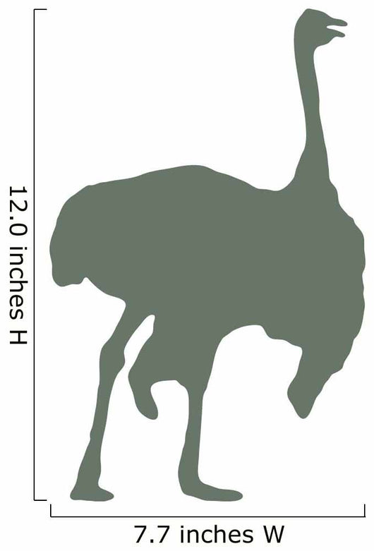Green Male Ostrich Wall Decal