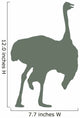 Green Male Ostrich Wall Decal