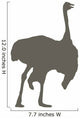 Brown Male Ostrich Wall Decal