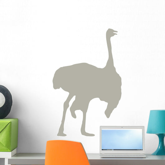 Tan Male Ostrich Wall Decal