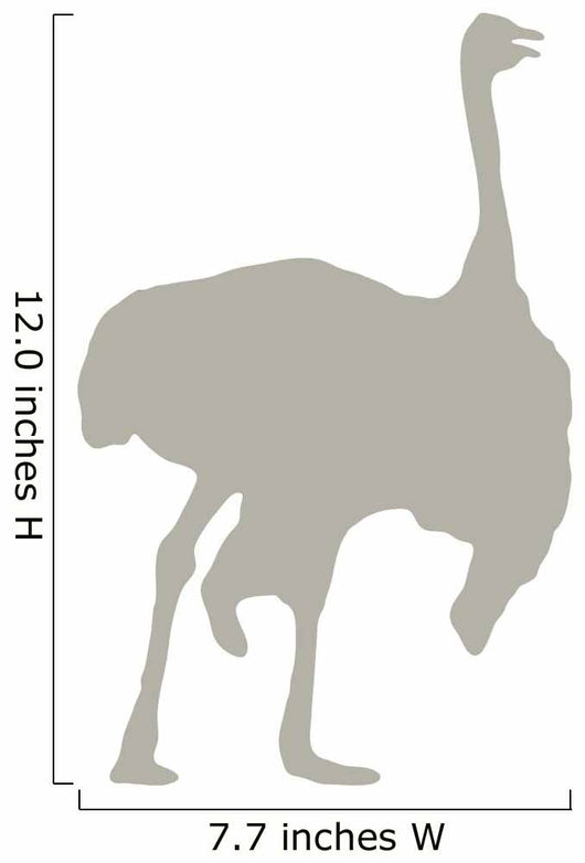 Tan Male Ostrich Wall Decal
