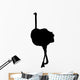 Tall Black Female Ostrich Wall Decal