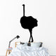 Tall Black Female Ostrich Wall Decal