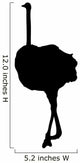 Tall Black Female Ostrich Wall Decal