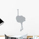 Tall Grey Female Ostrich Wall Decal