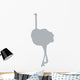 Tall Grey Female Ostrich Wall Decal