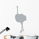 Tall Grey Female Ostrich Wall Decal