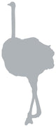 Tall Grey Female Ostrich Wall Decal
