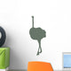 Tall Green Female Ostrich Wall Decal