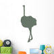 Tall Green Female Ostrich Wall Decal