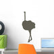 Tall Brown Female Ostrich Wall Decal