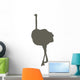 Tall Brown Female Ostrich Wall Decal