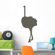 Tall Brown Female Ostrich Wall Decal