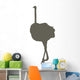 Tall Brown Female Ostrich Wall Decal