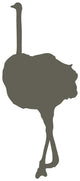 Tall Brown Female Ostrich Wall Decal
