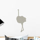 Tall Tan Female Ostrich Wall Decal