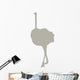 Tall Tan Female Ostrich Wall Decal
