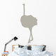 Tall Tan Female Ostrich Wall Decal