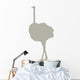 Tall Tan Female Ostrich Wall Decal