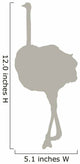 Tall Tan Female Ostrich Wall Decal