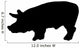 Realistic Black Pig Silhouette Wall Decal