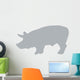 Grey Pig Wall Decal