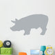 Grey Pig Wall Decal