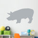 Grey Pig Wall Decal