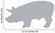 Grey Pig Wall Decal