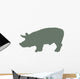 Green Pig Wall Decal