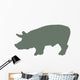 Green Pig Wall Decal