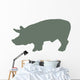 Green Pig Wall Decal