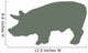 Green Pig Wall Decal