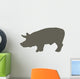 Brown Pig Wall Decal