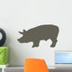 Brown Pig Wall Decal