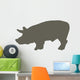 Brown Pig Wall Decal