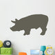 Brown Pig Wall Decal