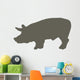 Brown Pig Wall Decal