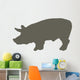 Brown Pig Wall Decal