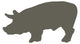 Brown Pig Wall Decal