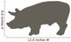 Brown Pig Wall Decal