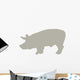 Tan Pig Wall Decal