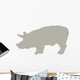 Tan Pig Wall Decal