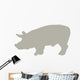 Tan Pig Wall Decal
