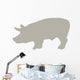 Tan Pig Wall Decal